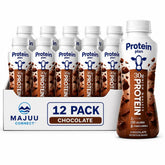 High Protein Chocolate Nutrition Shake - 30g Protein Per Botle |12 Pack (11.5 Fl Oz) Only 2g Sugar &150 Calories| Enriched With 8 Naturally Occouring Vitamins &Minerals | Ready-to-Drink Meal Replacement BY MAJUU CONNECT